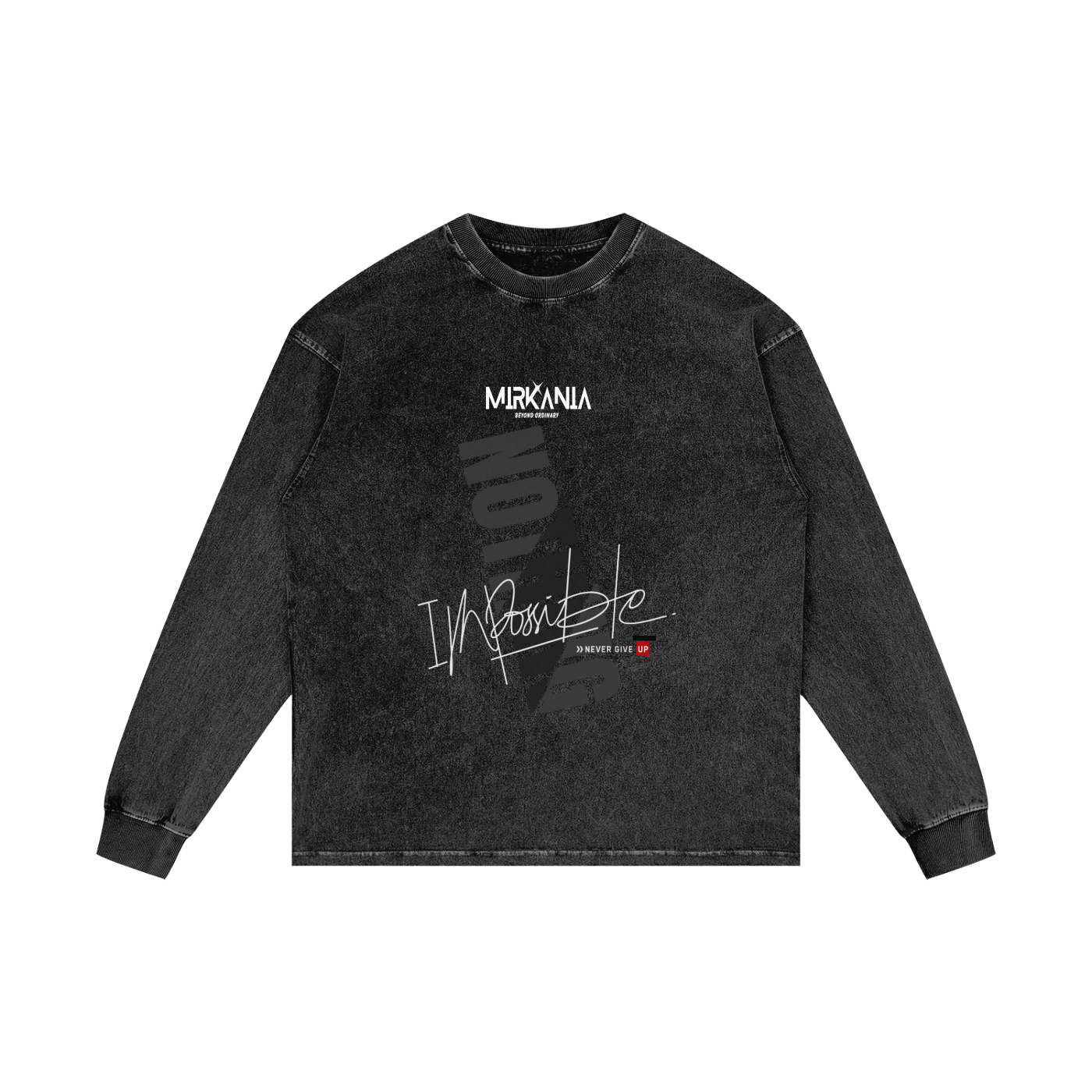 Acid Wash Oversize Long Sleeve T-Shirt