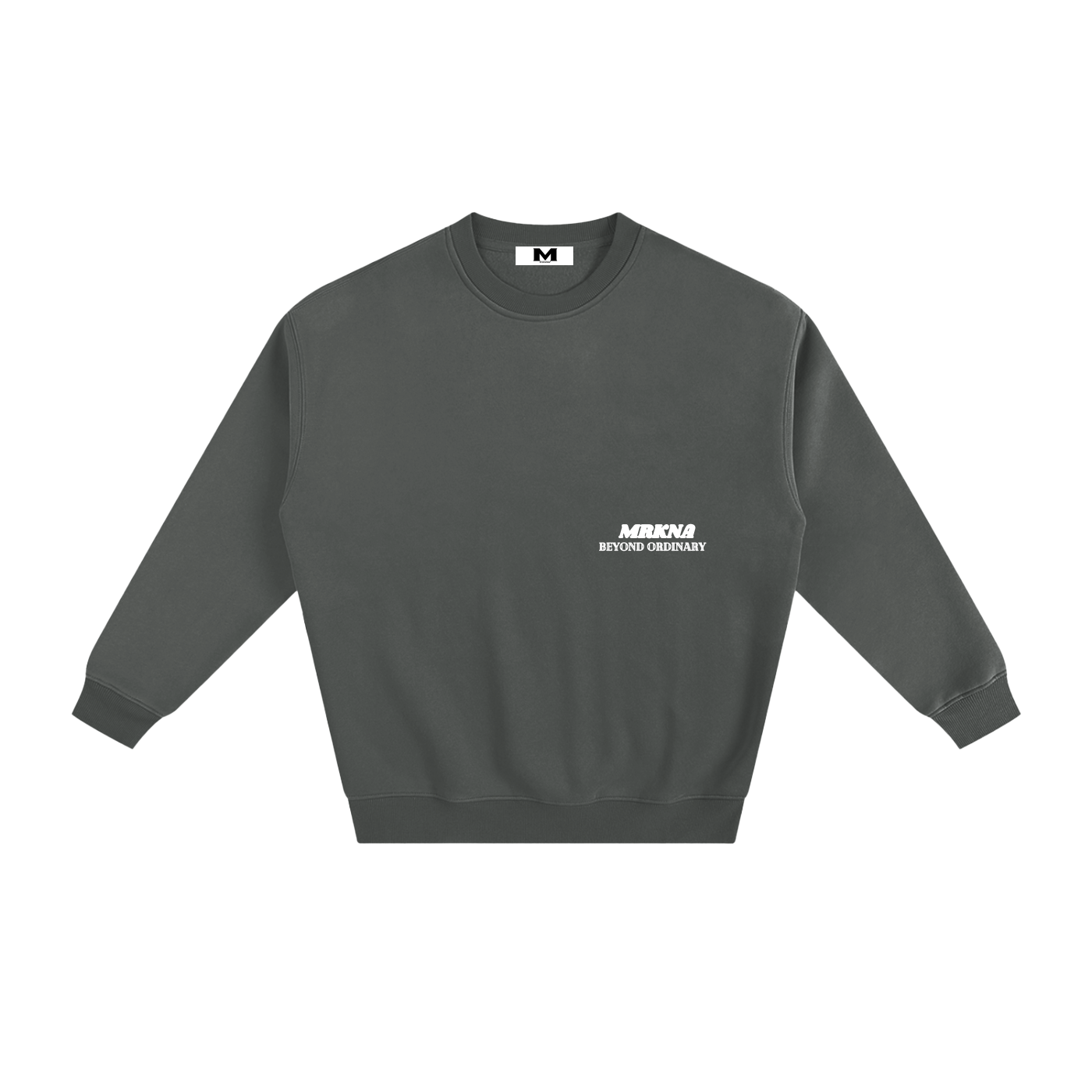 ODMPOD fleeced sweatshirt showing a cozy, soft fleece fabric with a relaxed fit and casual style on a neutral background.