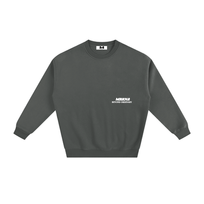 ODMPOD fleeced sweatshirt showing a cozy, soft fleece fabric with a relaxed fit and casual style on a neutral background.
