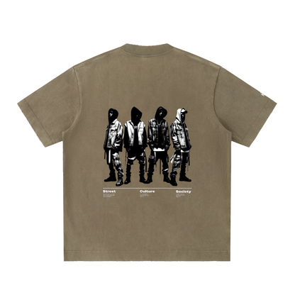 Heavyweight Vintage Washed Frayed T-Shirt