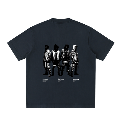 Heavyweight Vintage Washed Frayed T-Shirt