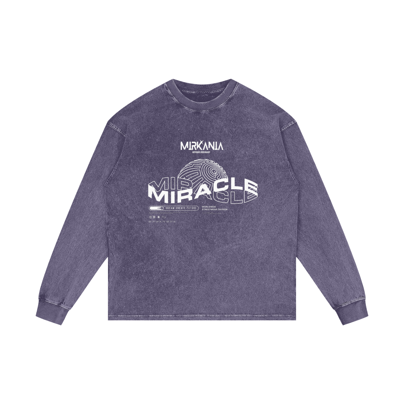 Acid Wash Oversize Long Sleeve T-Shirt