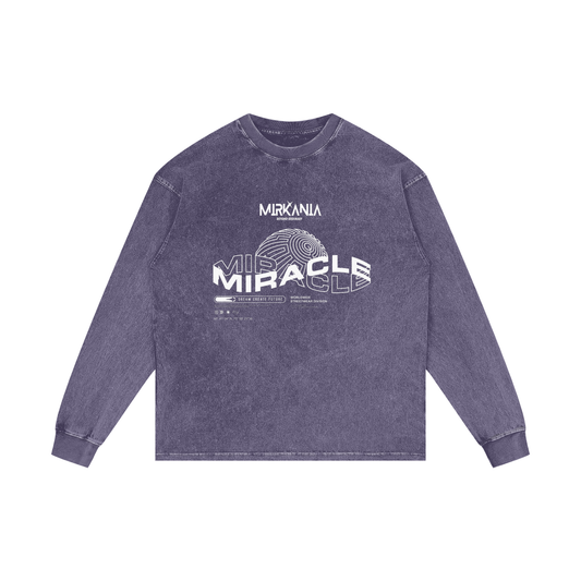 Acid Wash Oversize Long Sleeve T-Shirt