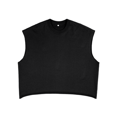 ODMPOD French Terry boxy tank top, casual sleeveless shirt with relaxed fit and soft fabric, shown in the image.