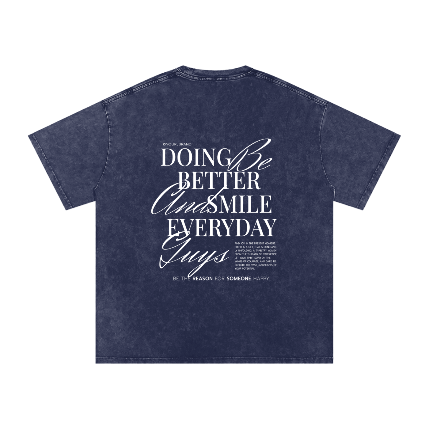 Snow Washed Oversized Cotton T-Shirt