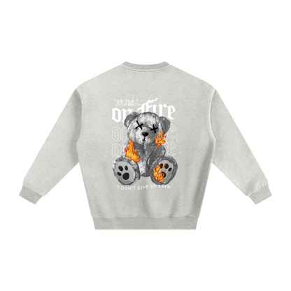 ODMPOD fleeced sweatshirt showing a cozy, soft fabric with a relaxed fit and long sleeves in a casual style.