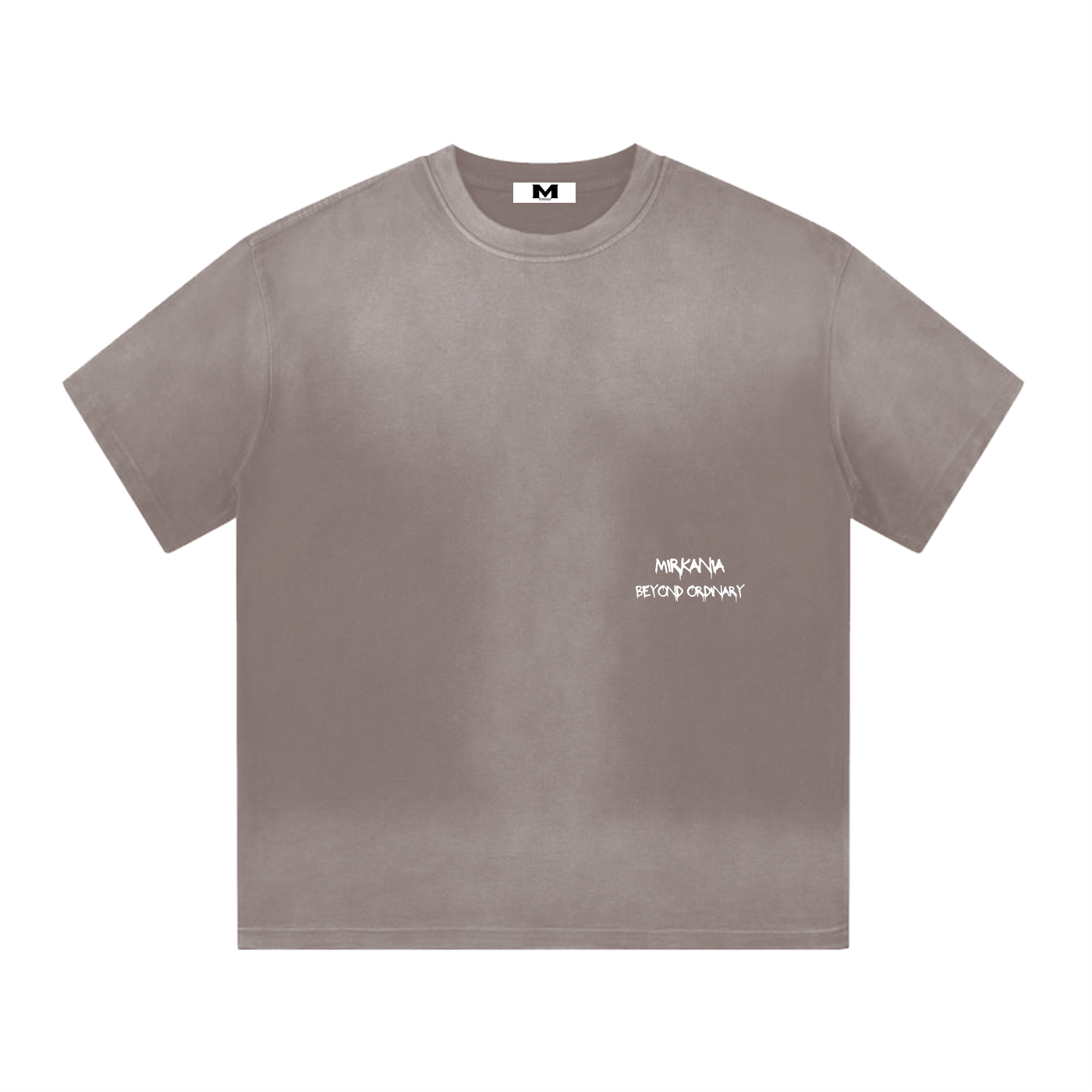 ODMPOD I shape gradient washed t-shirt featuring a colorful, faded design on a casual cotton t-shirt.