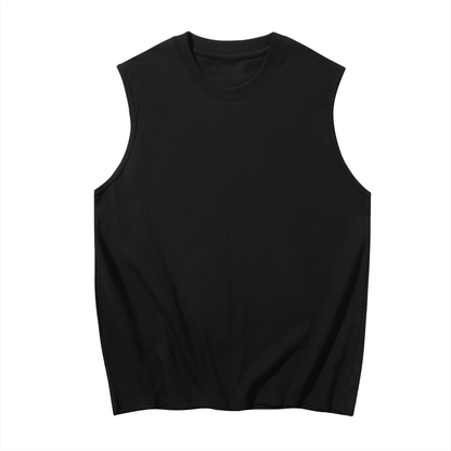 Men's sleeveless cotton tank top from ODMPOD, showcasing a comfortable fit and classic design in white.