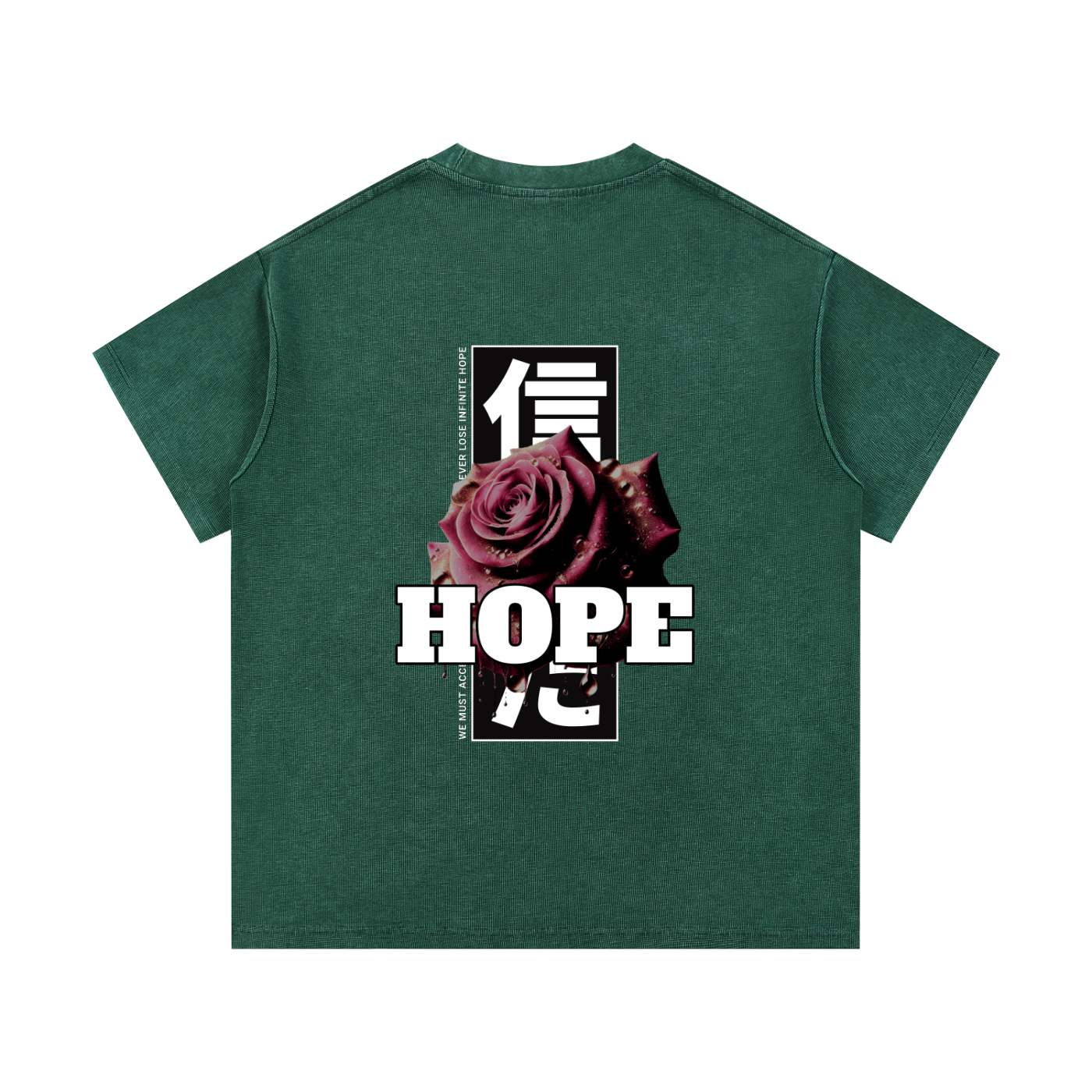 ODMPOD Mineral Wash Waffle Knit T-Shirt in neutral color, showcasing soft textured fabric and relaxed fit for casual wear.