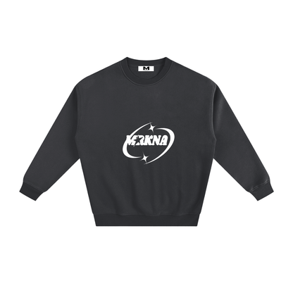 Gray fleeced sweatshirt by ODMPOD featuring a cozy, soft fabric with a relaxed fit and ribbed cuffs and hem.
