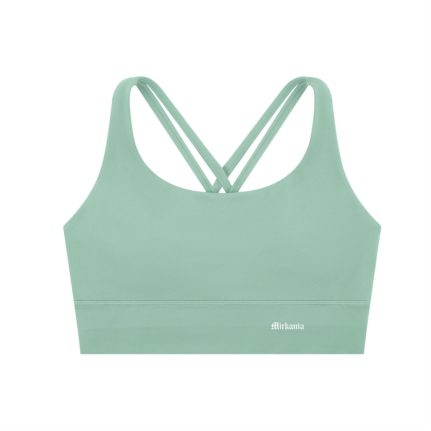 ODMPOD strappy criss-cross sports bra with adjustable straps and supportive design, shown on a model in a fitness setting.