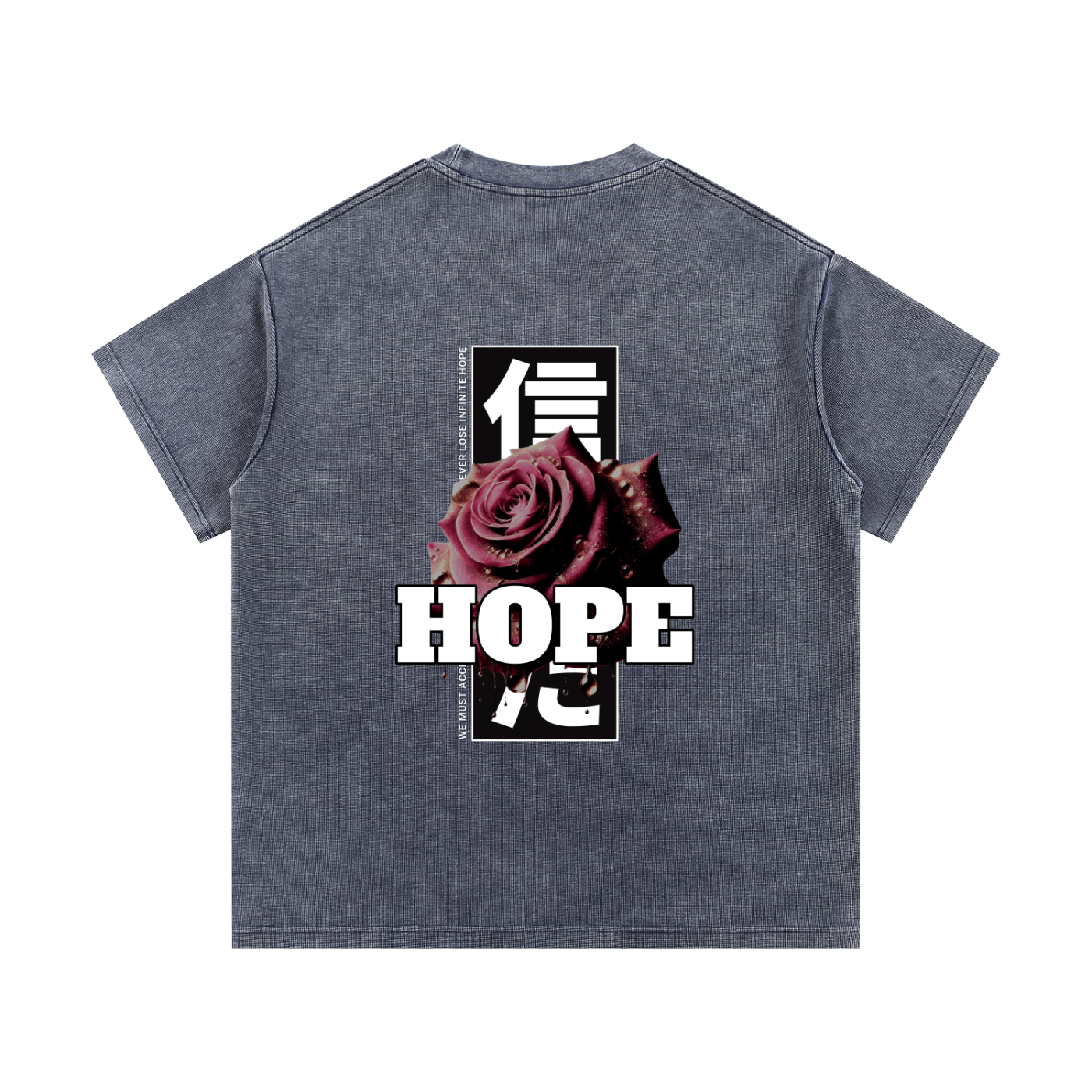 ODMPOD mineral wash waffle knit t-shirt, soft textured fabric, featuring a relaxed fit and subtle waffle pattern.