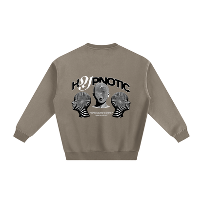 ODMPOD fleeced sweatshirt showing a cozy, soft fabric with a relaxed fit, ideal for comfortable casual wear.