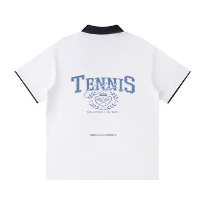 Contrast Collar Raglan Polo Shirt