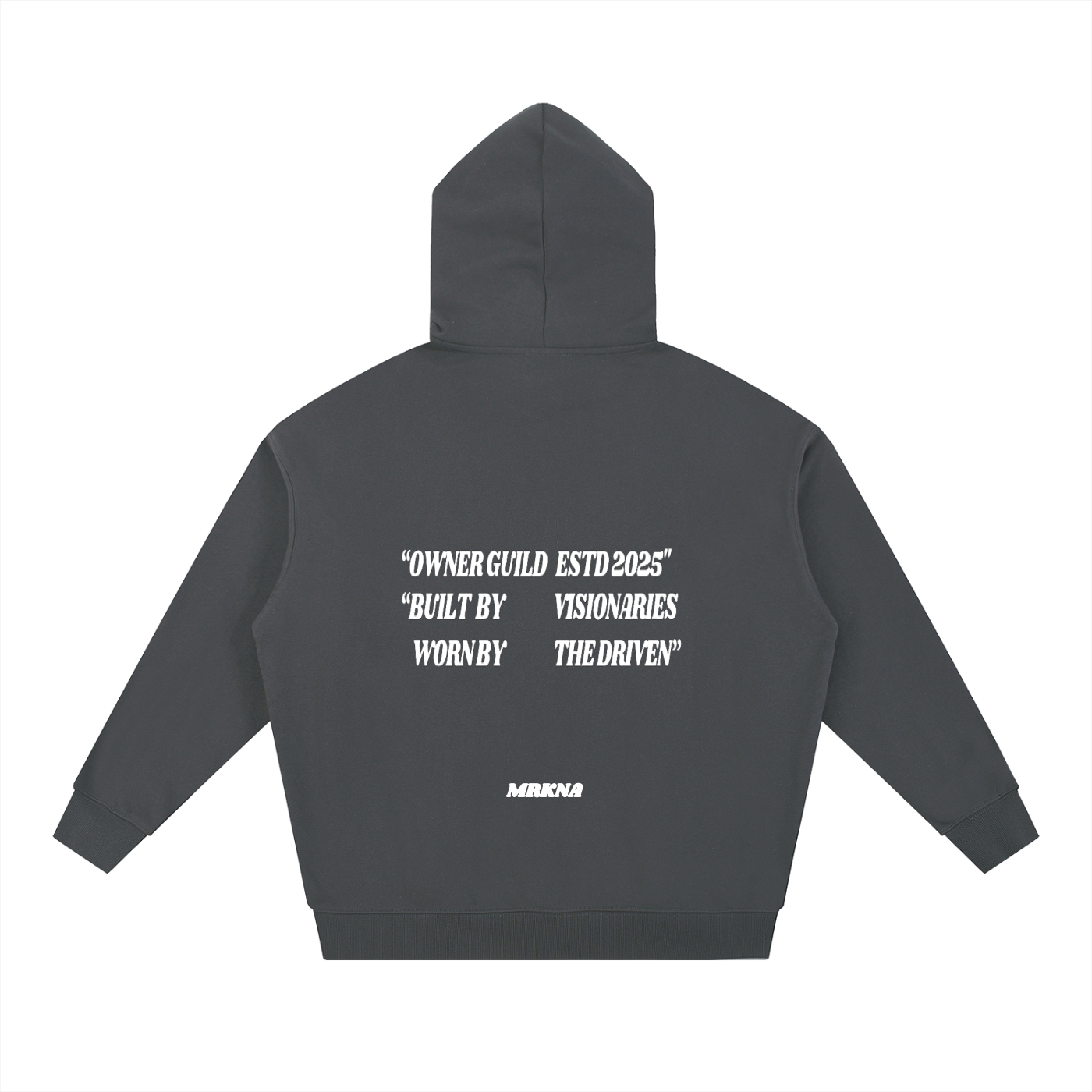 ODMPOD Essential Heavyweight Hoodie in gray, showing a close-up of the soft, thick fabric and comfortable fit.