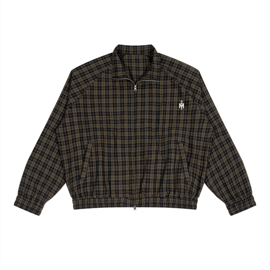 Unisex Plaid Full-Zip Track Jacket