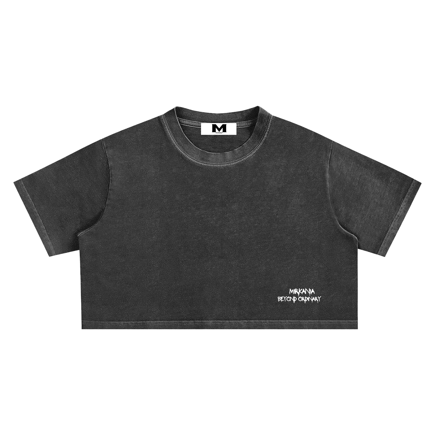 Snow Washed Crop Top t-shirt by ODMPOD featuring a relaxed fit with a soft, washed fabric and casual style.
