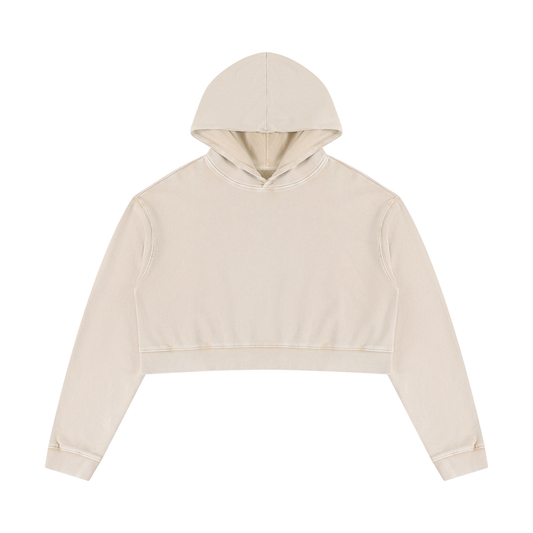 Women’s Mineral Washed Crop Hoodie