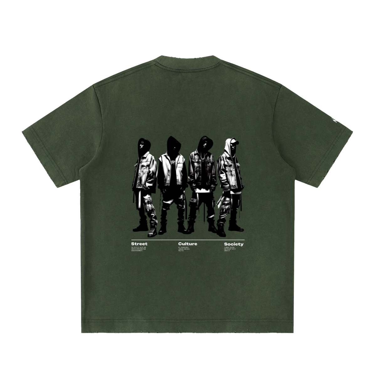 Heavyweight Vintage Washed Frayed T-Shirt