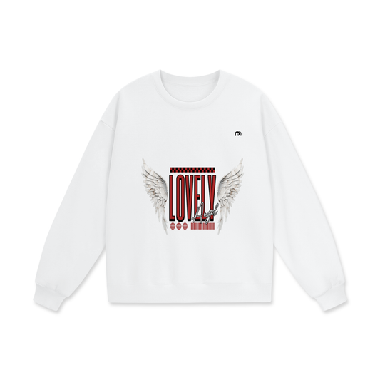 Streetwear Unisex Heavyweight Drop Shoulder Oversized Fleece Sweatshirt