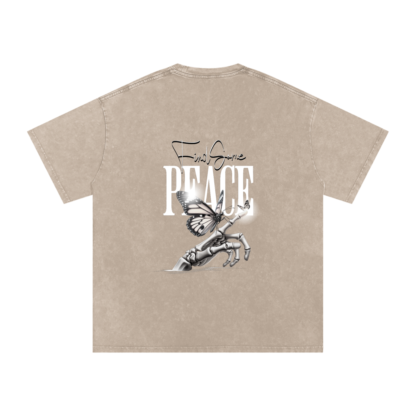 Snow Washed Oversized Cotton T-Shirt