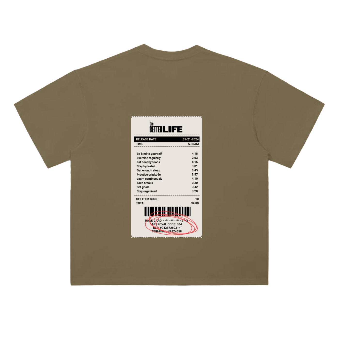 Heavyweight Drop Shoulder Cotton T-Shirt