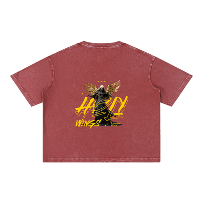 Mineral Wash Boxy Cotton T-Shirt