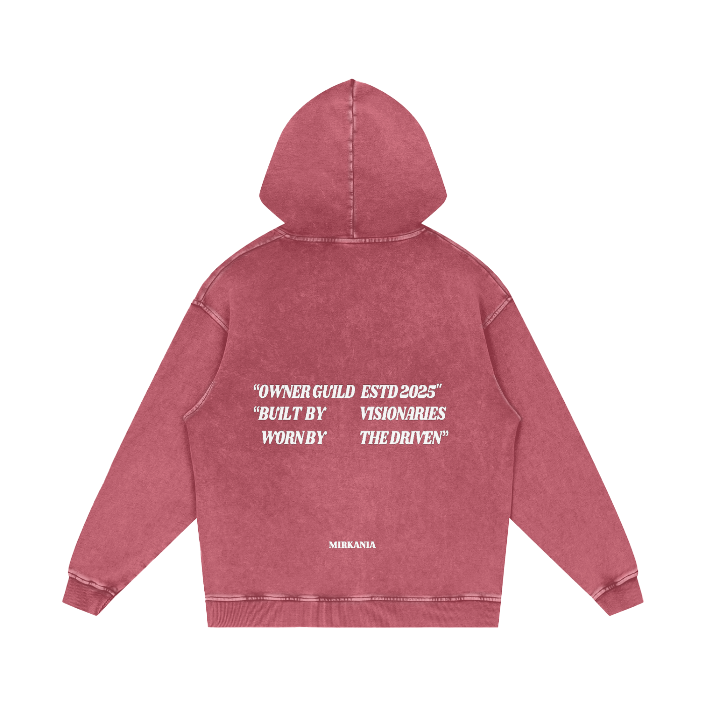 ODMPOD snow washed loose cotton hoodie showing soft fabric, relaxed fit, and hood with drawstrings on a plain background.