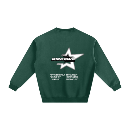 ODMPOD fleeced sweatshirt showing a cozy, soft fabric with a relaxed fit and ribbed cuffs, perfect for casual wear.