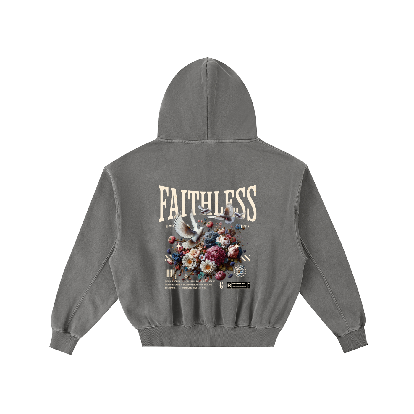 Frayed Enzyme Washed Fleece Hoodie