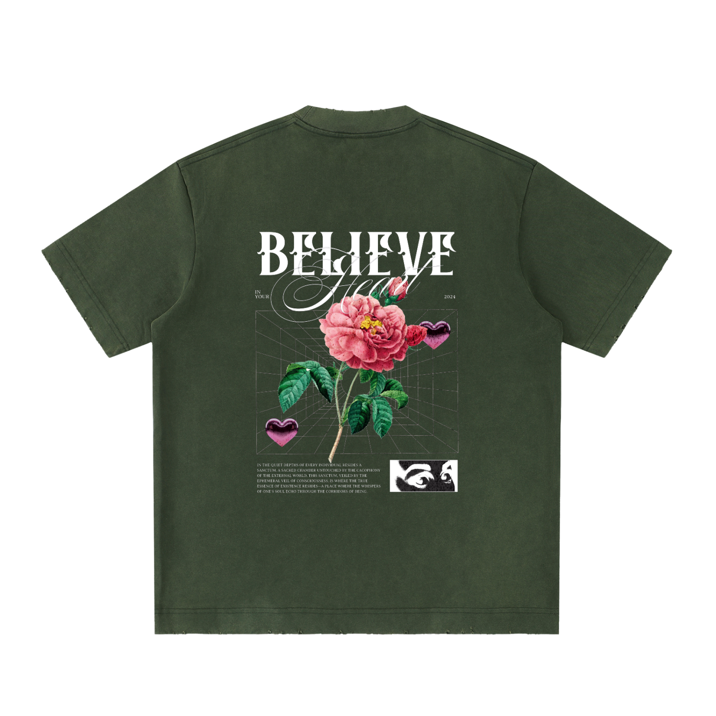 Heavyweight Vintage Washed Frayed T-Shirt