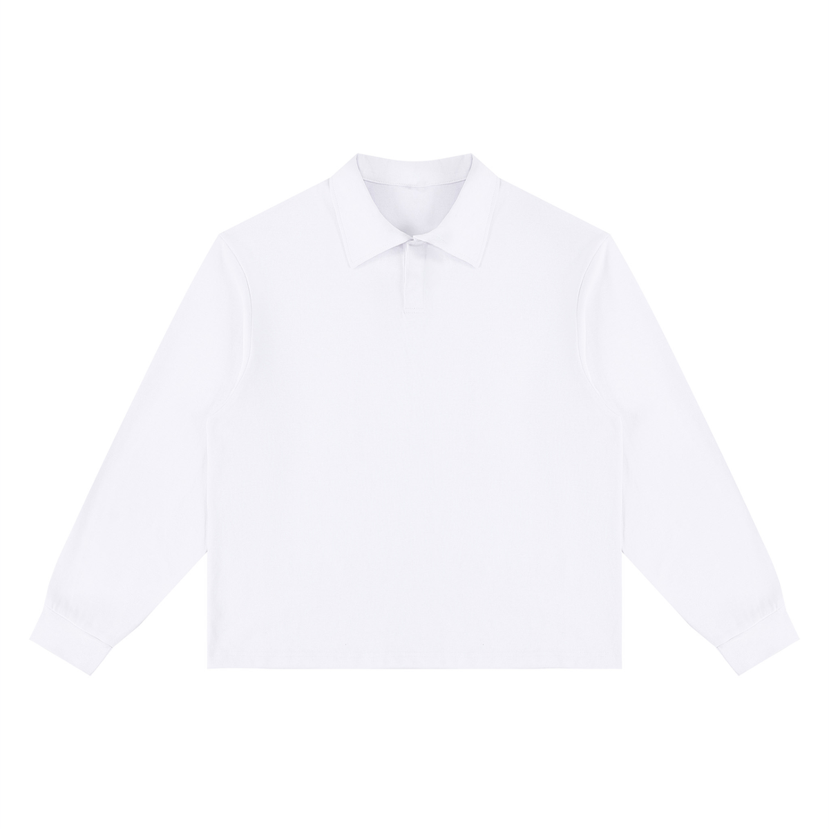 Unisex Loose Long Sleeve Polo Shirt