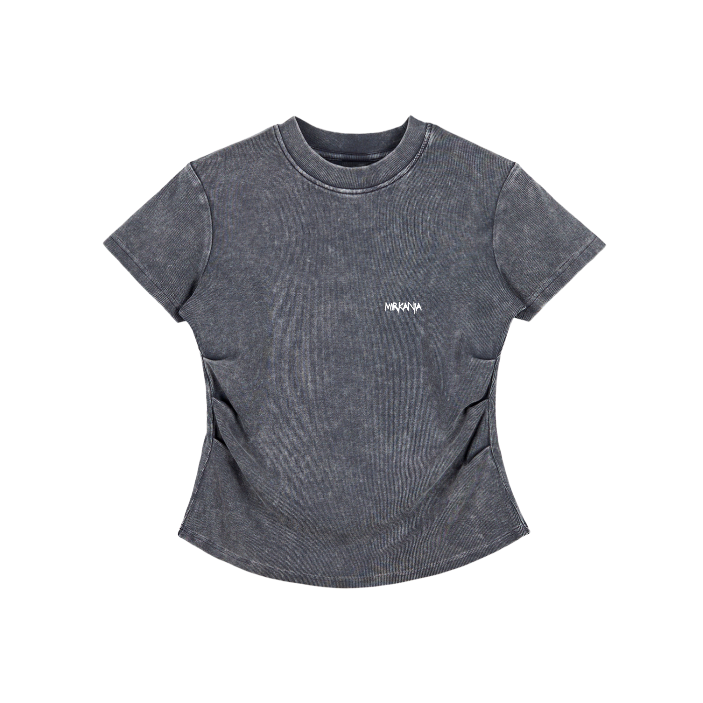 Vintage washed cotton bodycon t-shirt from ODMPOD, featuring a fitted design and casual style.
