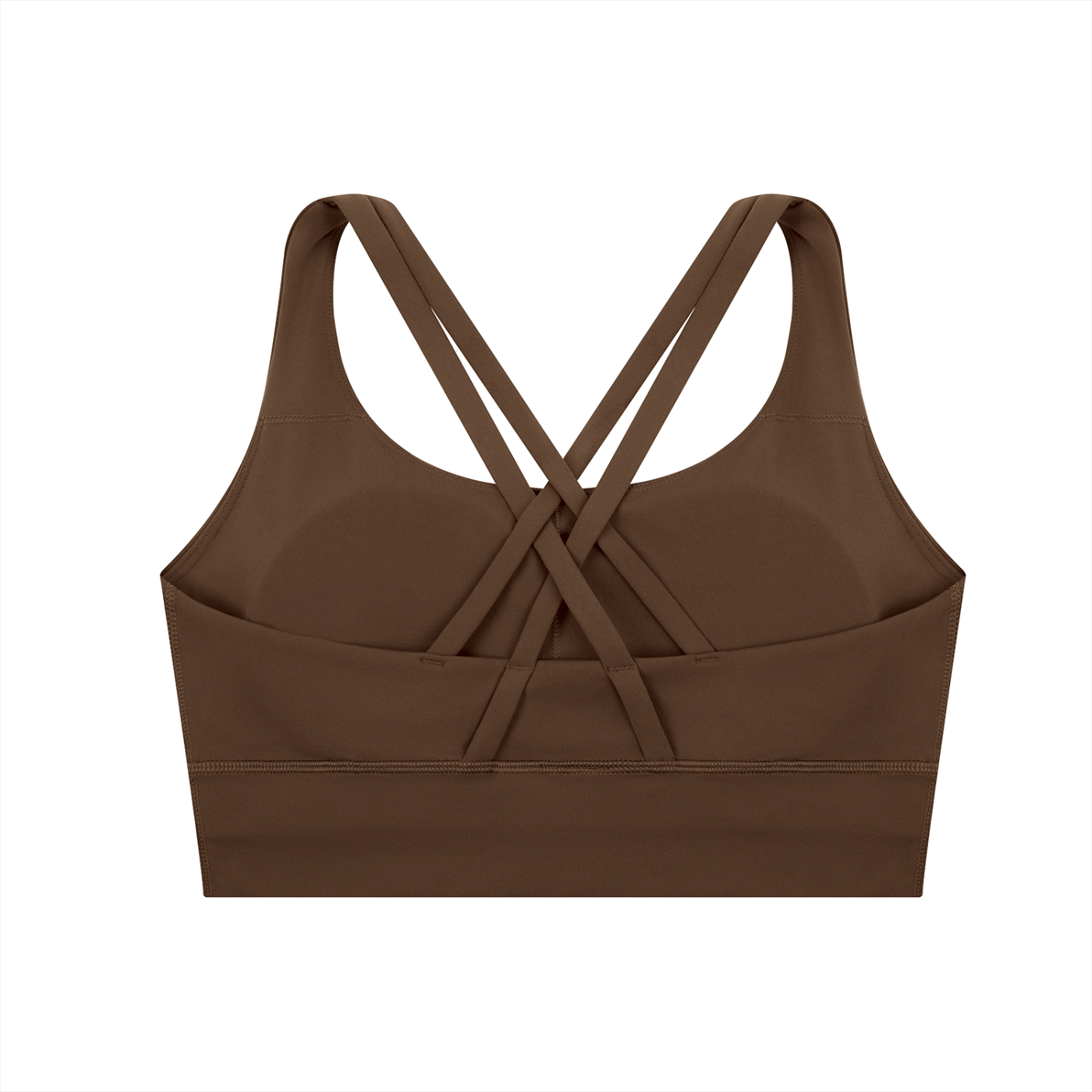 ODMPOD strappy criss-cross sports bra featuring adjustable straps and breathable fabric for activewear and workout comfort.
