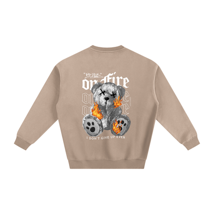 ODMPOD fleeced sweatshirt showing soft, cozy fabric and classic fit in a casual style, perfect for comfortable everyday wear.