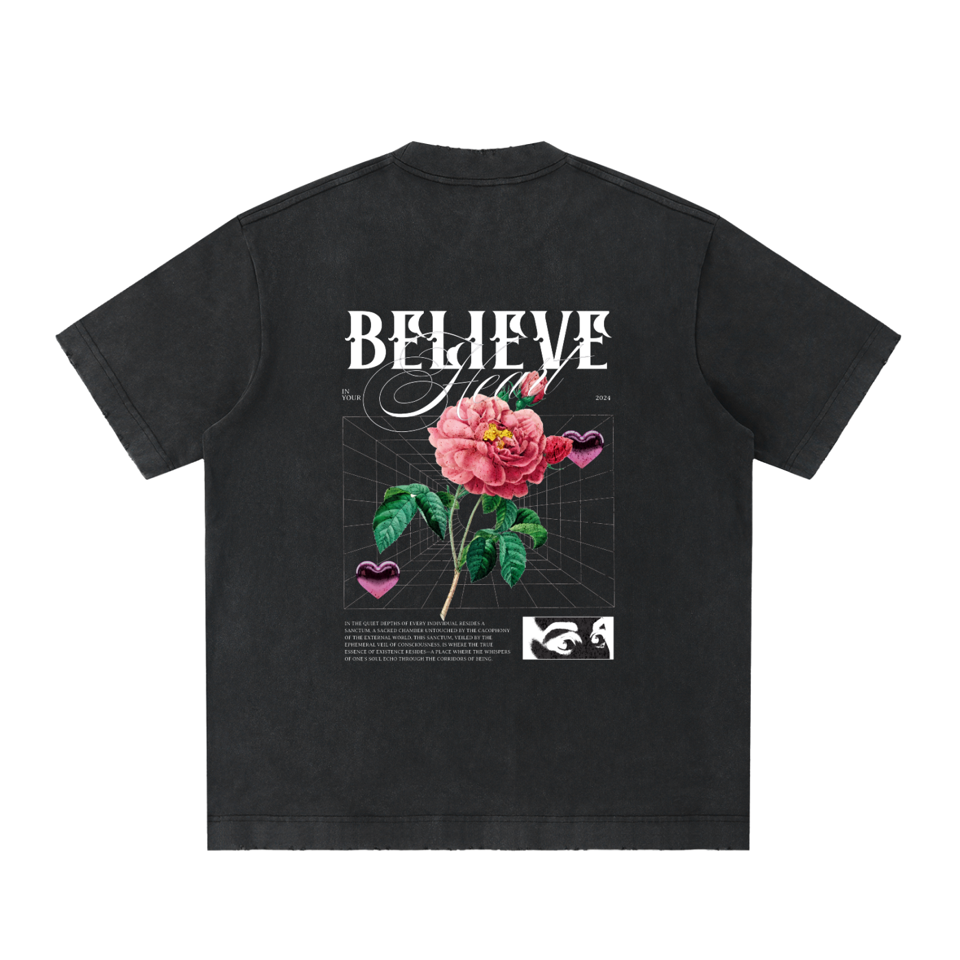 Heavyweight Vintage Washed Frayed T-Shirt