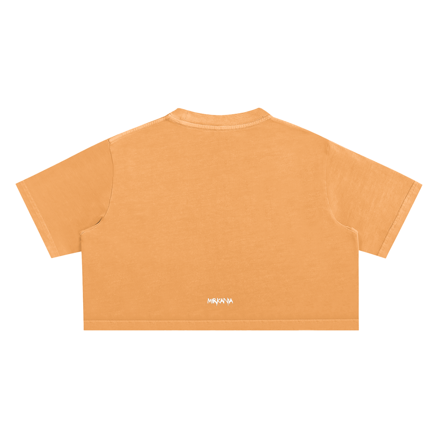 ODMPOD snow washed crop top t-shirt with a relaxed fit, featuring a soft, worn-in fabric in a stylish casual design.