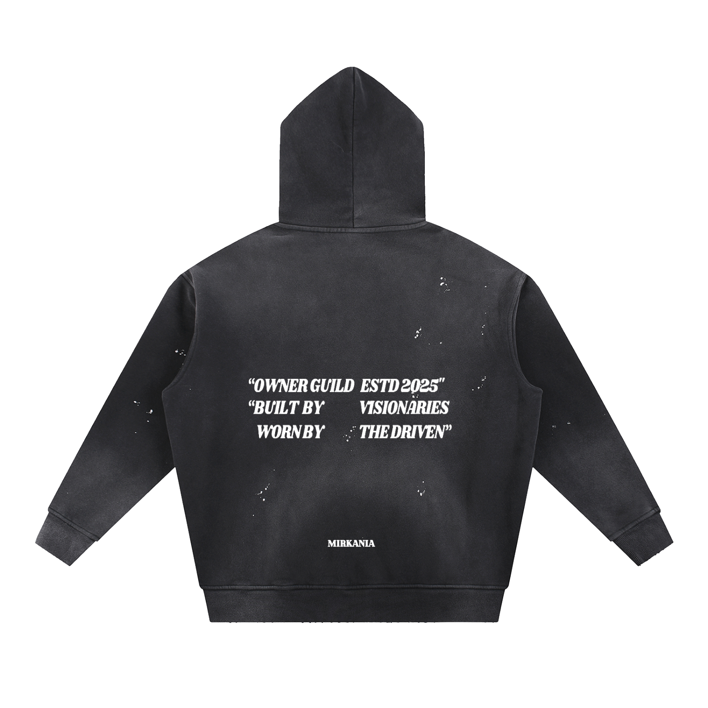 Vintage washed frayed fleece hoodie by ODMPOD, featuring a cozy, distressed design with a relaxed fit and frayed hem details.