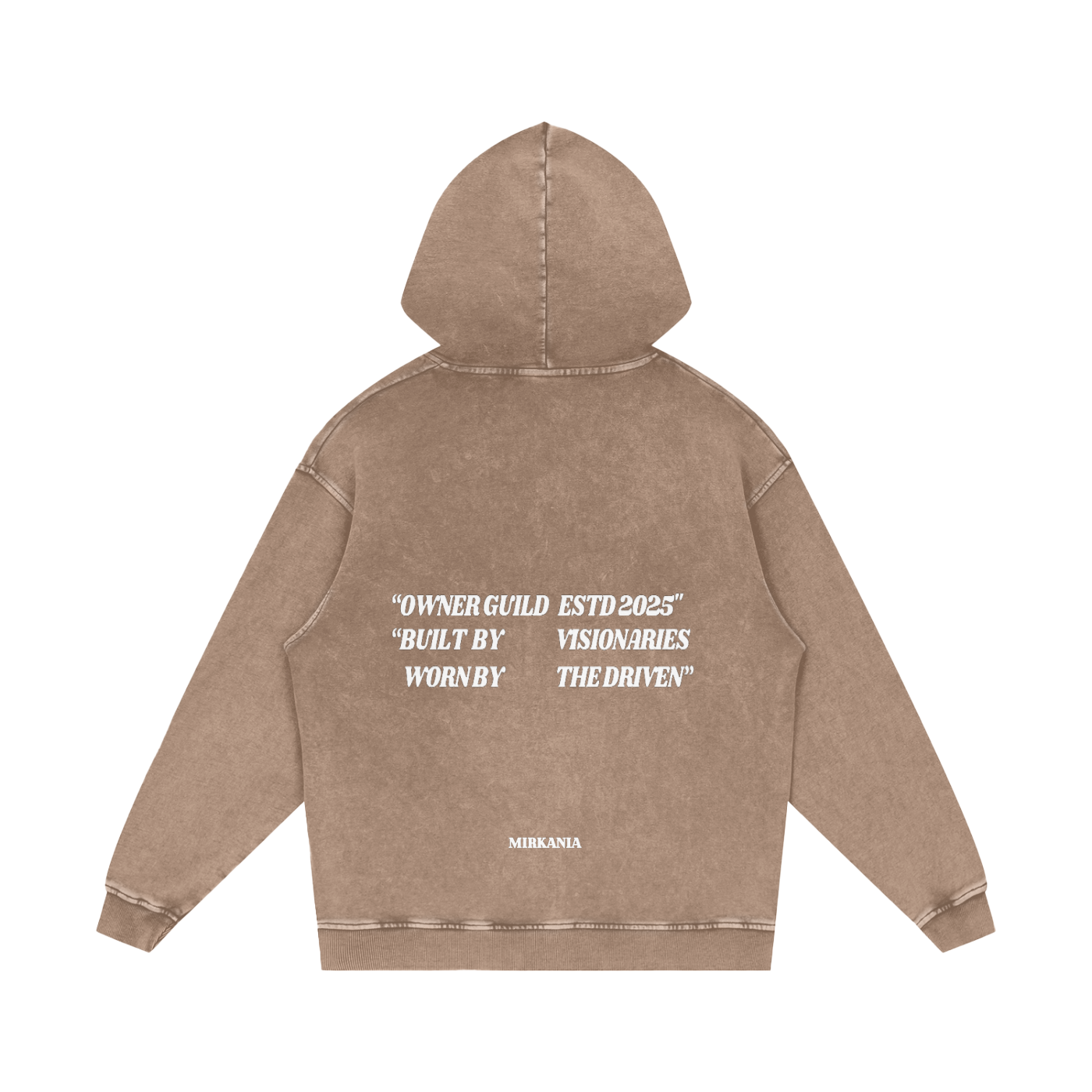 Snow Washed Loose Cotton Hoodie by ODMPOD, showcasing a soft, relaxed-fit hoodie in light-colored, snow-washed fabric.