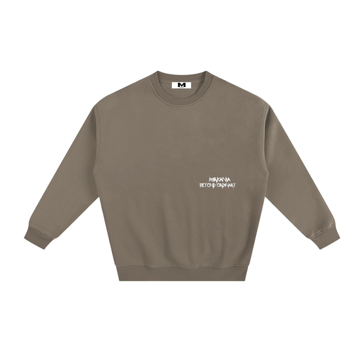 ODMPOD fleeced sweatshirt showing a cozy, soft fabric with a relaxed fit and long sleeves, perfect for casual wear.