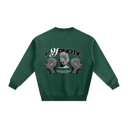 ODMPOD fleeced sweatshirt showing a cozy, soft fabric with a relaxed fit, perfect for cold weather.