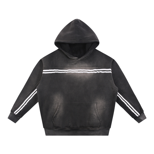 Sun Fade Contrast Tape Fleece Hoodie