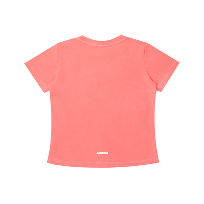 ODMPOD vintage wash slim fit T-shirt with a classic crew neckline and distressed fabric, casual style for everyday wear.
