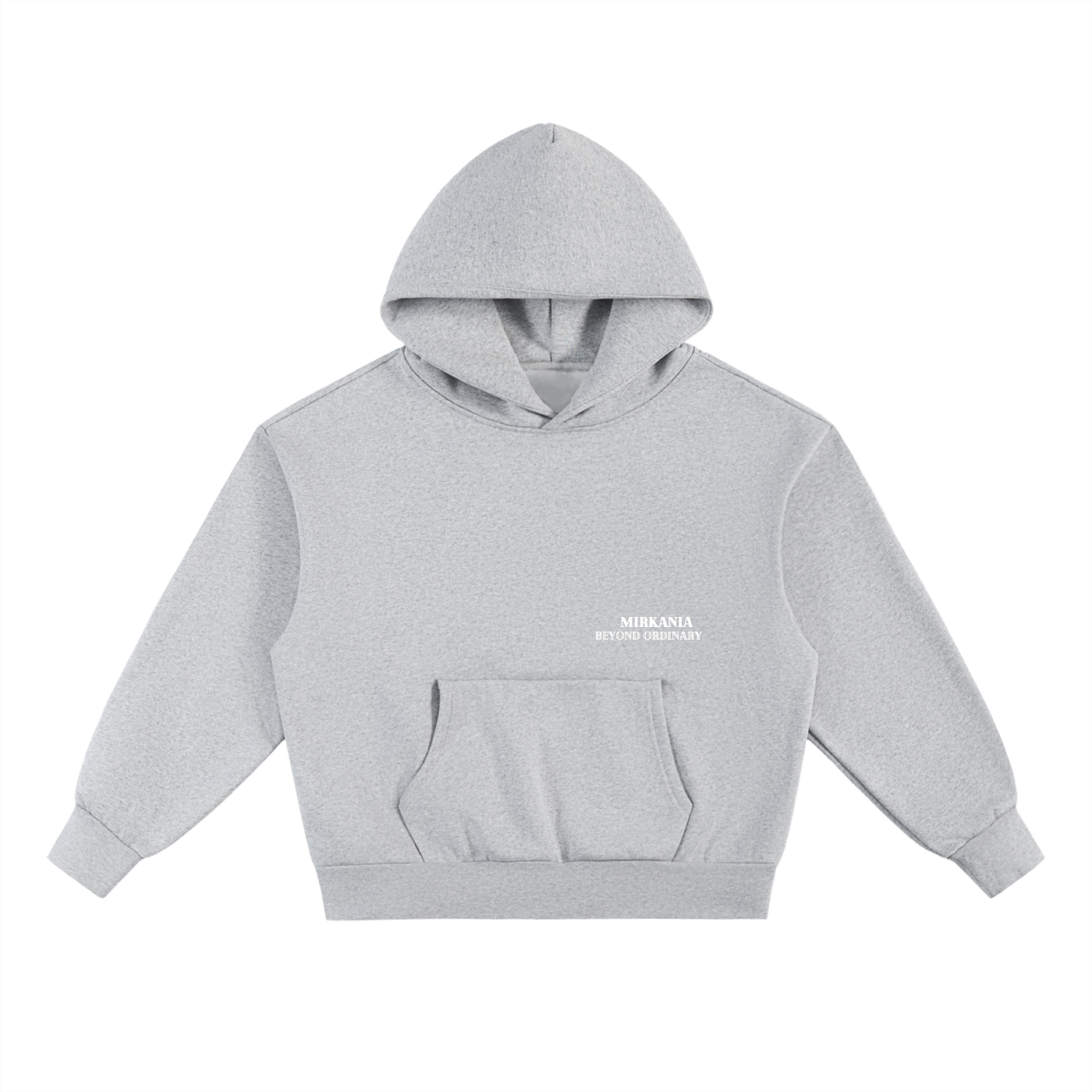 ODMPOD Essential heavyweight fleece hoodie in charcoal, featuring a comfortable hood and soft fleece interior.