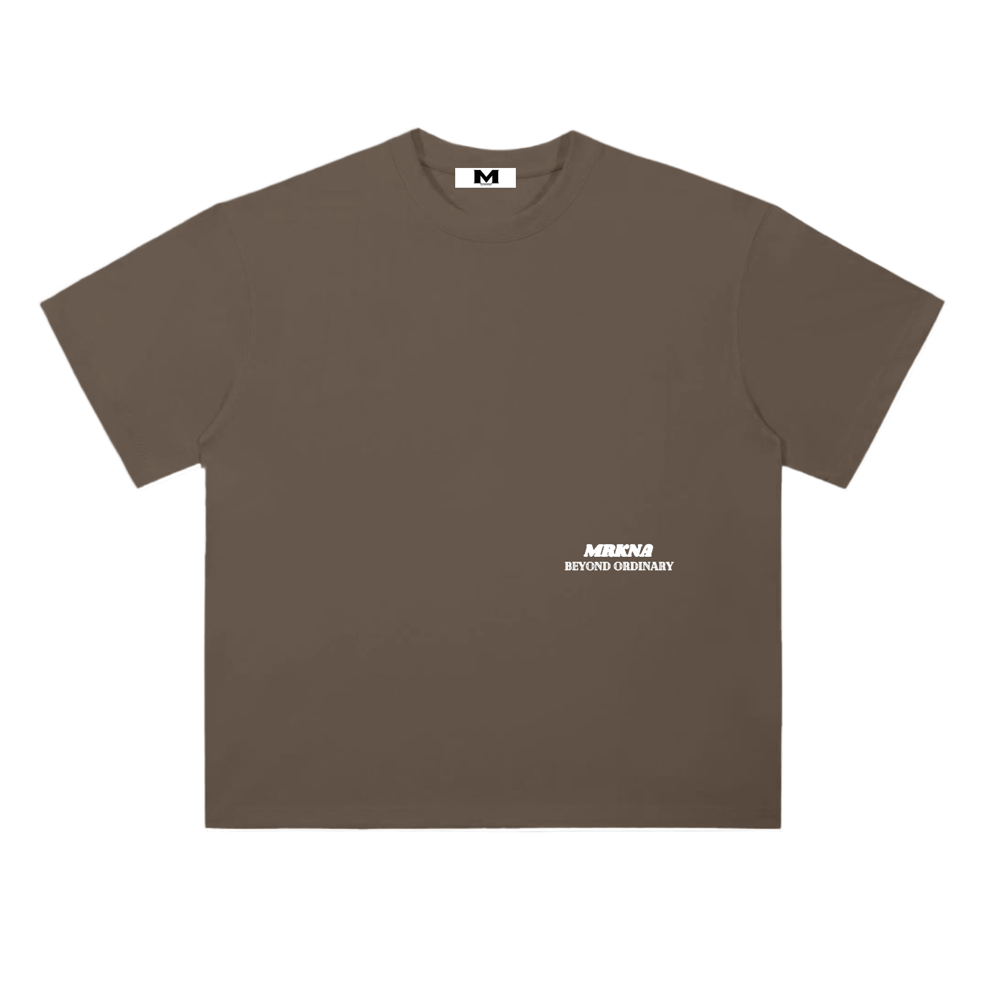 Black heavyweight drop shoulder cotton t-shirt by ODMPOD with relaxed fit and oversized design.