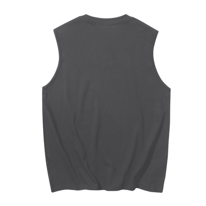 Men's sleeveless cotton tank top from ODMPOD, showing a casual fit and lightweight fabric perfect for summer wear.