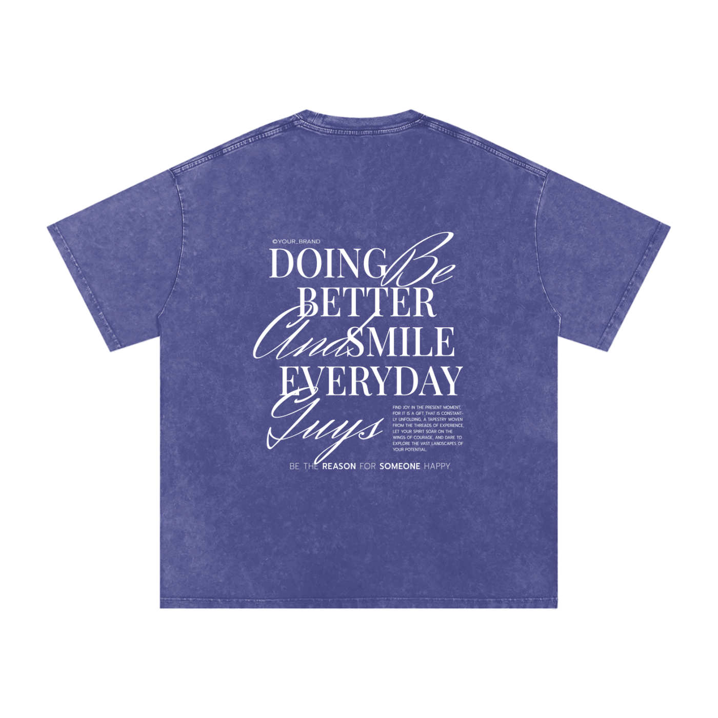 Snow Washed Oversized Cotton T-Shirt