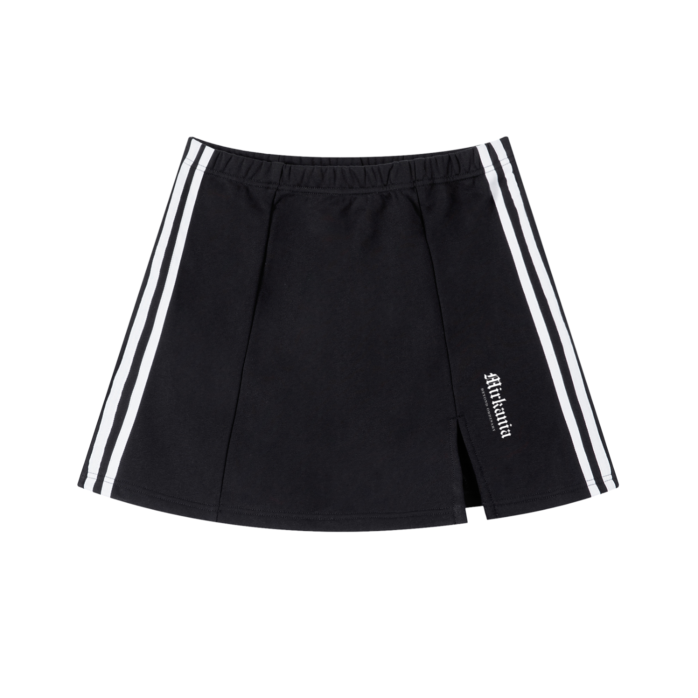 Contrast Side Stripe Slit Skirt