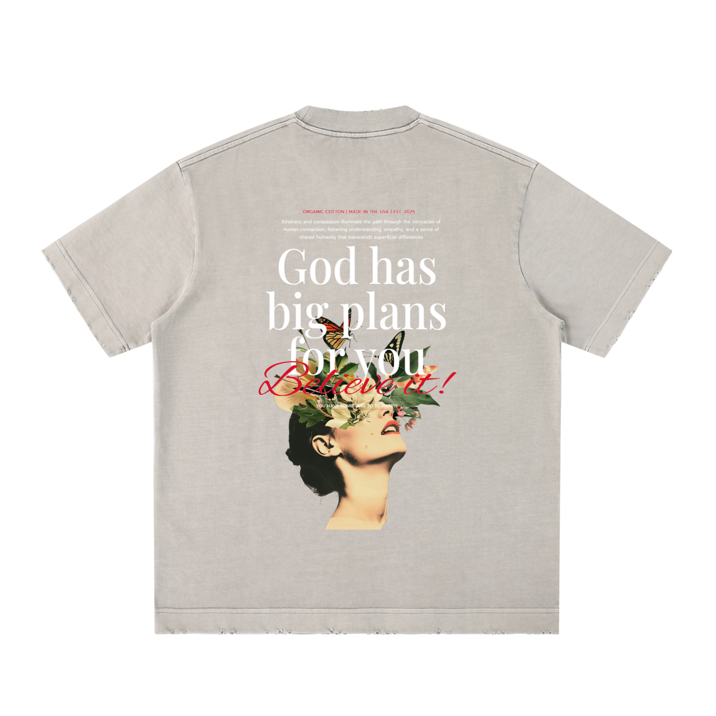 Heavyweight Vintage Washed Frayed T-Shirt