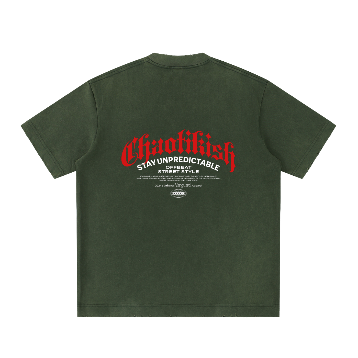 Heavyweight Vintage Washed Frayed T-Shirt